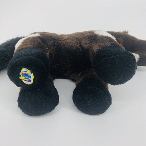 Webkinz Ganz Pet Plush Pony PINTO HORSE 9 inch Toy Brown White - Picture 7 of 9